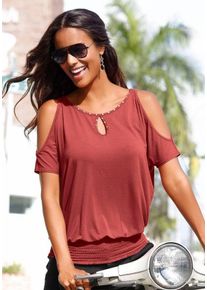 Lascana Große Größen T-Shirt Gr. 40/42 rot für Damen