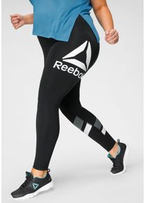 Reebok Große Größen Funktionstights Gr. XXL schwarz gestreift für Damen