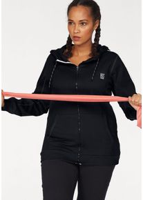 Große Größen H.I.S Kapuzensweatjacke Gr. 40/42 schwarz für Damen