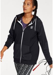Große Größen H.I.S Sweatjacke »H.I.S Sweatjacke« Gr. 56/58 schwarz gestreift für Damen