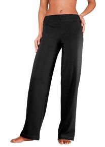 Große Größen Vivance Homewearhose mit geradem Bein in L-Größen Gr. 96/100 schwarz für Damen