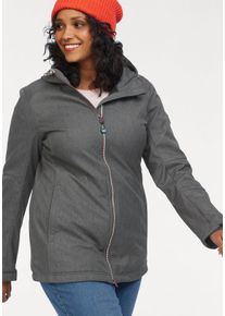 Polarino Große Größen Softshelljacke Gr. 56 grau für Damen