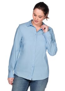 Große Größen Bluse in leicht tailliertem Schnitt, mit Stretchanteil Gr. 44 blau von sheego für Damen