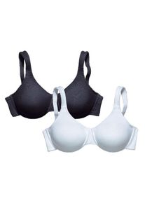 Petite Fleur Große Größen Minimizer-BH Gr. 85C schwarz/weiß für Damen