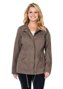 Große Größen Taillierte Jacke Gr. 54 braun von sheego für Damen