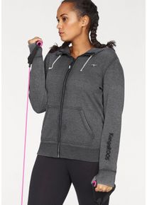 Große Größen Kangaroos Sweatjacke Gr. 48/50 grau für Damen