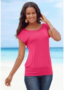 Lascana Große Größen Longshirt Gr. 52/54 pink für Damen