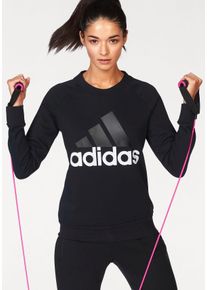 Große Größen adidas Performance Sweatshirt »ESSENTIAL LIN SWEAT« Gr. XXL schwarz für Damen