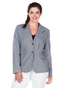 Große Größen Maritimer Blazer Gr. 48 blau von sheego für Damen