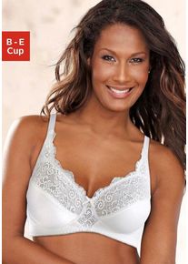 Petite Fleur Große Größen Bralette-BH Gr. 85B blau/weiß für Damen