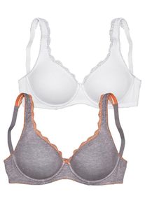 Große Größen Petite Fleur T-Shirt-BH »Petite Fleur T-Shirt-BH« Gr. 100C braun/weiß für Damen