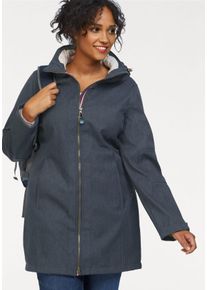 Polarino Große Größen Softshelljacke Gr. 50 blau für Damen