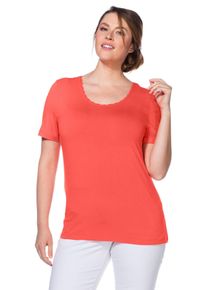 Große Größen Spitzenshirt Gr. 48/50 rot von sheego für Damen