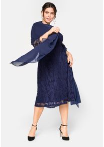 Große Größen Stola aus fließendem Chiffon blau von sheego für Damen