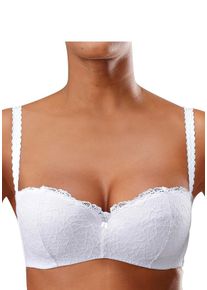 Große Größen Lascana Balconnet-Schalen-BH aus Spitze Gr. 80C weiß für Damen