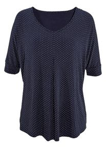 Lascana Große Größen T-Shirt Gr. 44/46 blau für Damen