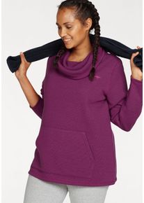 Große Größen Kangaroos Fleecepullover »Fleeceshirt« Gr. 40/42 lila für Damen