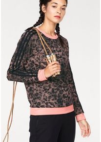 Große Größen adidas Performance Sweatshirt »WOMAN ESSENTIAL AOP SWEATSHIRT« Gr. XXL rosa gestreift für Damen