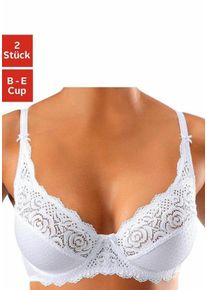 Petite Fleur Große Größen Bügel-BH Gr. 90C schwarz/weiß für Damen