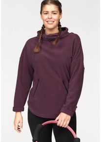 Große Größen Kangaroos Fleecepullover Gr. 44/46 rot für Damen