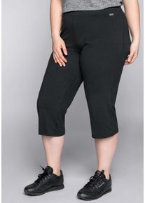 Große Größen 3/4-Hose Gr. 44/46 schwarz von sheego für Damen