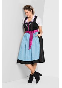 Große Größen Dirndl mit Schürze und Bluse 3tlg. Gr. 42 schwarz von sheego für Damen