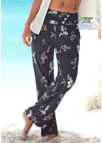 Lascana Große Größen Strandhose Gr. 50 mehrfarbig geblümt für Damen