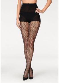 GLAMORY Große Größen Netzstrumpfhose Gr. 56/58 schwarz für Damen