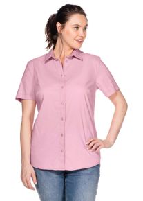 Große Größen Stretch-Bluse mit kurzem Arm, leicht tailliert Gr. 44 rosa von sheego für Damen