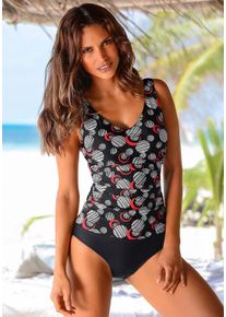 Lascana Große Größen Badeanzug Gr. 54B schwarz für Damen