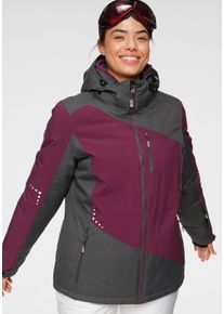 Große Größen Skijacke »Davia« von Killtec Gr. 56 rot/grau für Damen