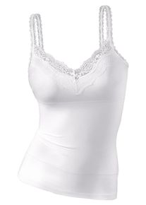Lascana Große Größen Unterhemd Gr. 48/50 weiß für Damen