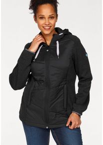 Polarino Große Größen Strickfleecejacke Gr. 52 grau für Damen