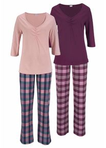 Vivance Dreams Große Größen Pyjama Gr. 48/50 rosa/rot für Damen
