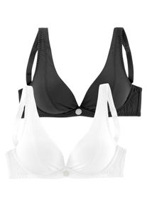Petite Fleur Große Größen Bügel-BH Gr. 100B schwarz/weiß für Damen