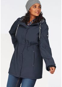 Polarino Große Größen Softshellparka Gr. 40 blau für Damen