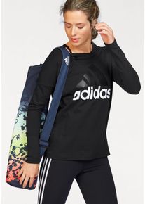Große Größen adidas Performance Langarmshirt »ESSENTIALS LINEAR LONGSLEEVE« Gr. XS schwarz für Damen