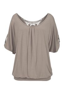 Lascana Große Größen Strandshirt Gr. 52/54 braun für Damen