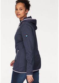 Große Größen Polarino Sweatjacke Gr. 52/54 blau für Damen