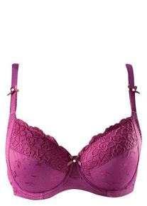 Petite Fleur Große Größen Bügel-BH Gr. 85B rot/weiß für Damen