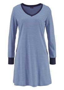 H.I.S EM LBG Große Größen Nachthemd Gr. 44/46 blau für Damen