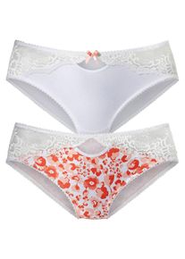 Petite Fleur Große Größen Slip Gr. 44/46 orange/weiß für Damen