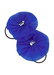 buttinette Haargummis "Blume", blau
