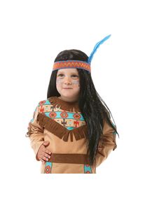 buttinette Kinder-Perücke "Indianer", schwarz