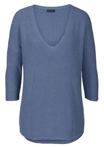 Große Größen Lascana Strandpullover Gr. 40/42 blau für Damen