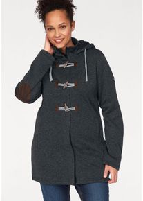 Polarino Große Größen Strickmantel Gr. 40 grau für Damen