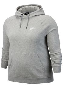 Große Größen Nike Sportswear Kapuzensweatshirt »WOMEN ESSENTIAL HOODY FLEECE PLUS SIZE« Gr. XXXL grau für Damen