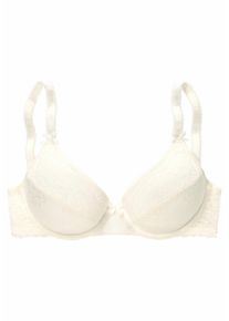 Große Größen Lascana Bügel-BH ohne Schale mit Spitze Gr. 100C beige für Damen