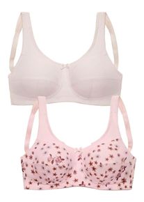 Petite Fleur Große Größen Entlastungs-BH Gr. 85E rosa/beige für Damen