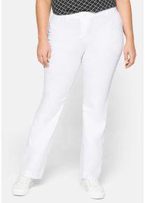 Große Größen Bengalinhose in Bootcut-Form Gr. 100 weiß von sheego für Damen